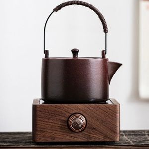 Ceramic Walnut Wood Electric Kettle